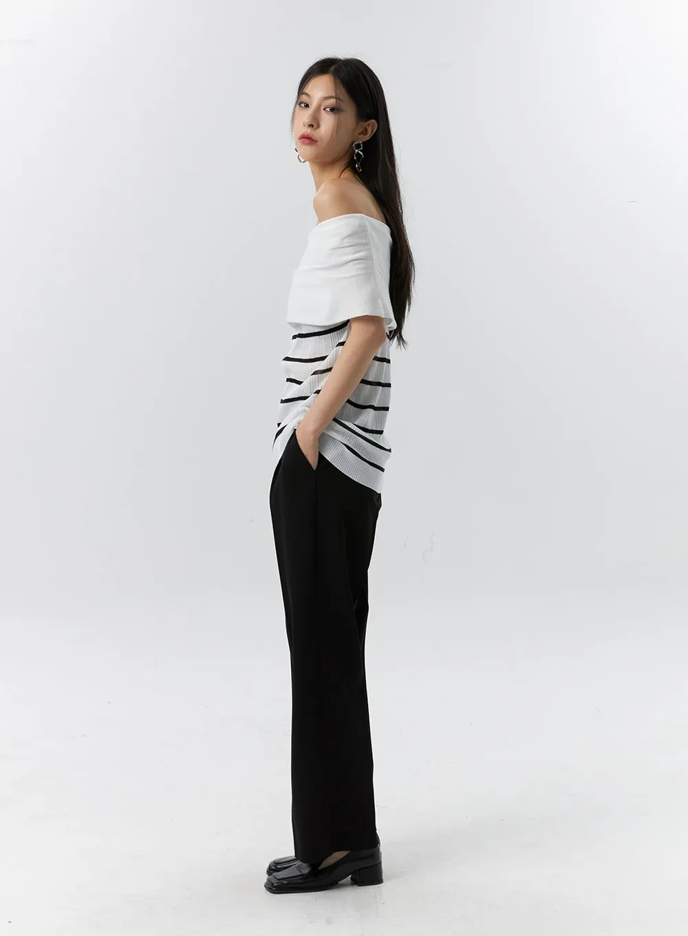 Straight Leg Tailored Pants IL326