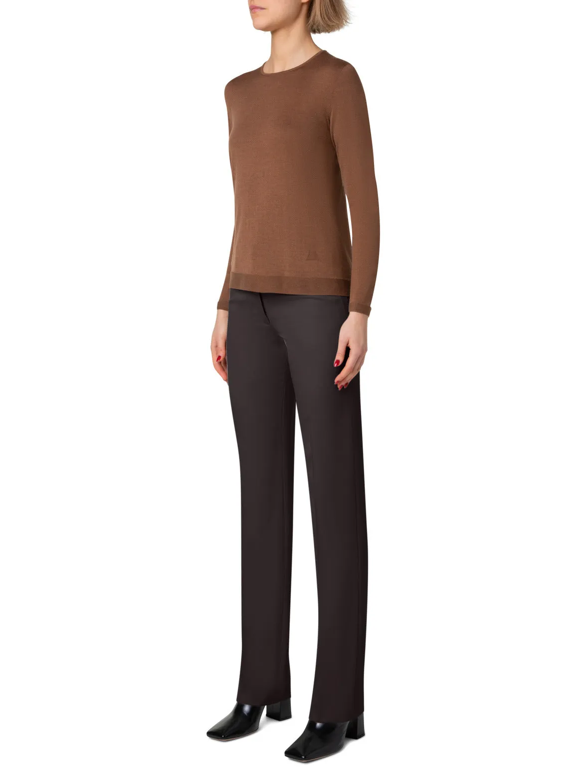 Straight Pants in Cashmere Flannel