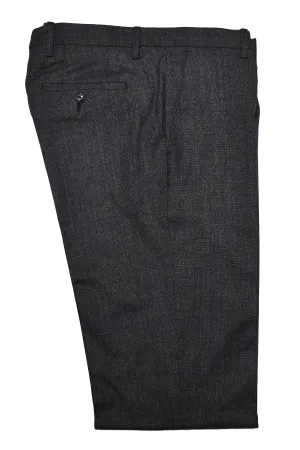 Stretch Worsted Wool Tic Weave<br>Flat Front<br>Regular Rise