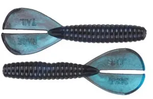Strike King Rage Twin Tail Menace Grub 4in 8ct Black Blue Swirl