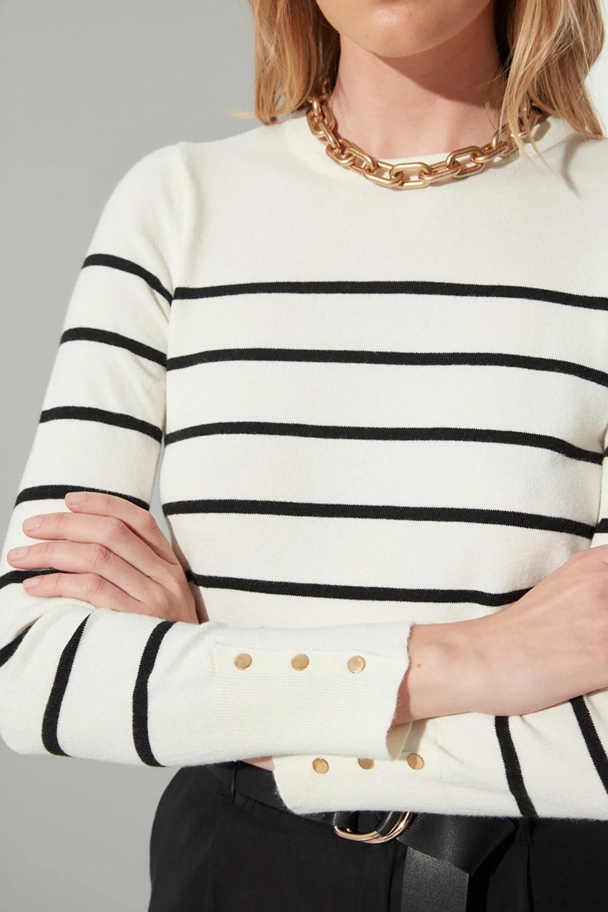 striped sweater top