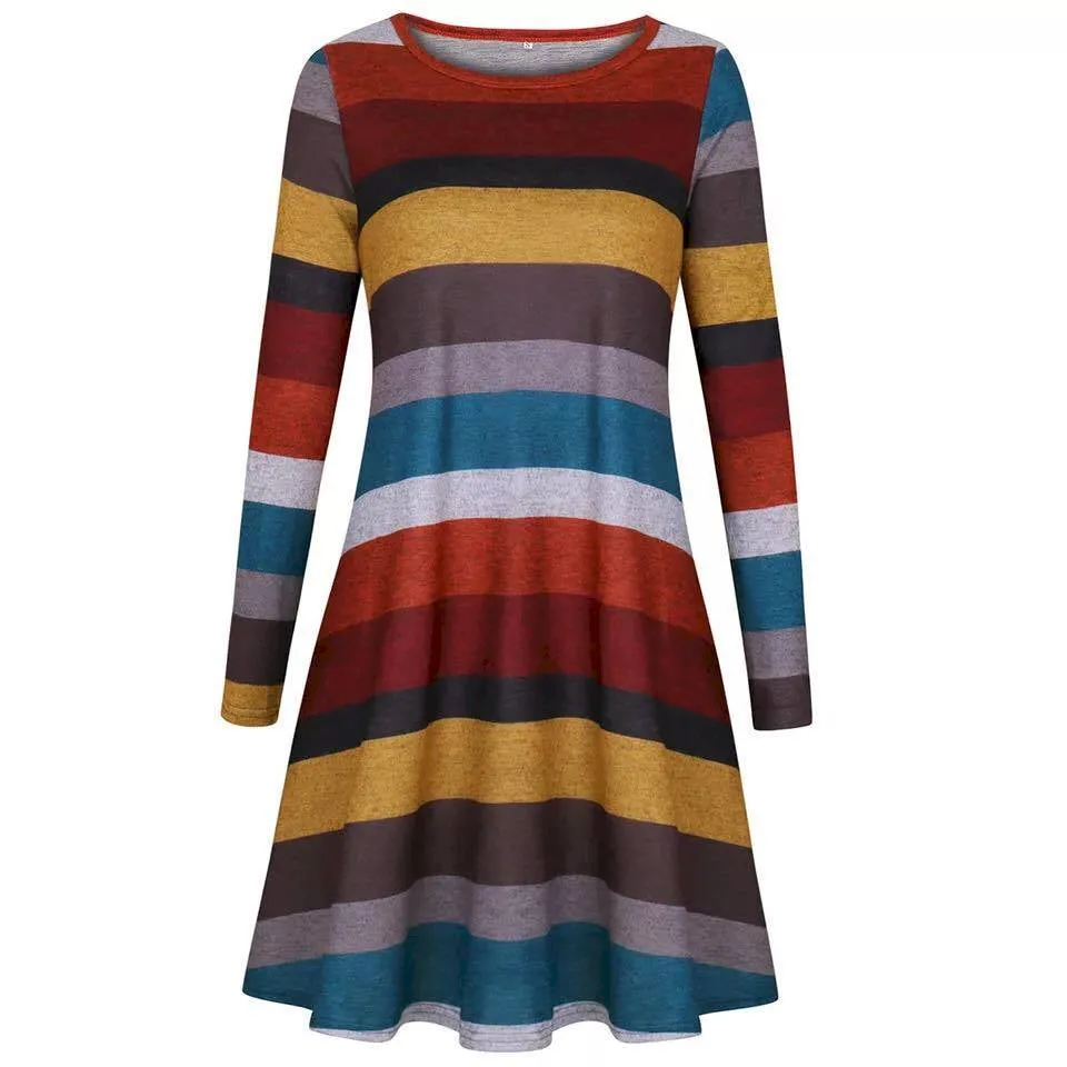 Striped Swing Tunic Dress