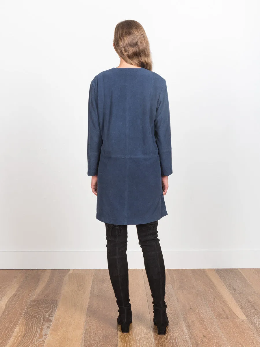 suede kaftan tunic