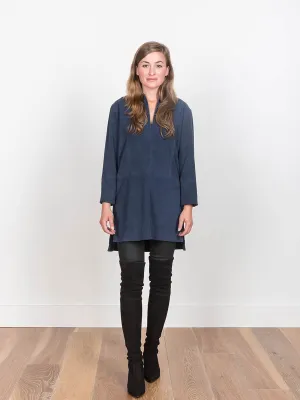 suede kaftan tunic
