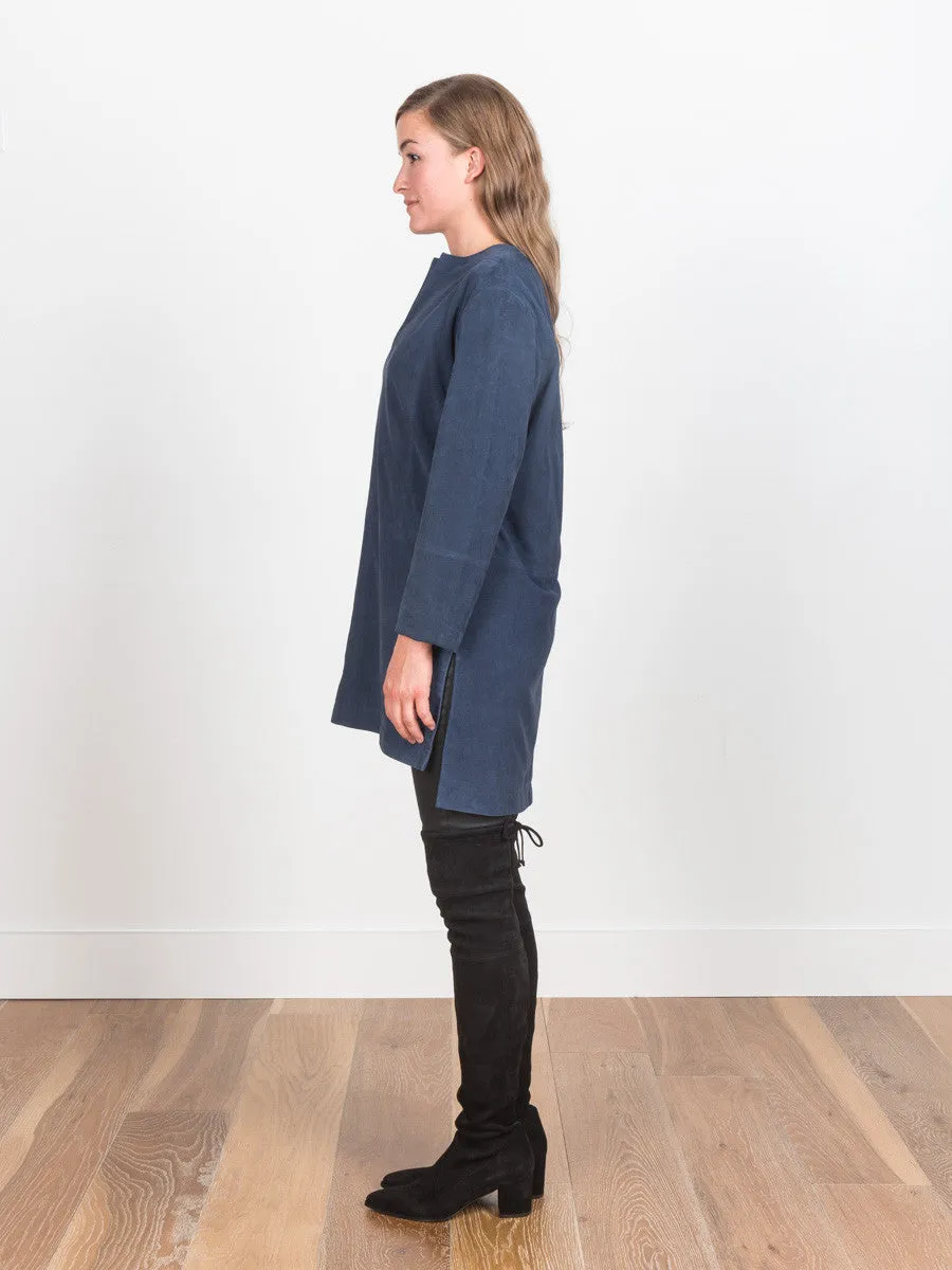 suede kaftan tunic