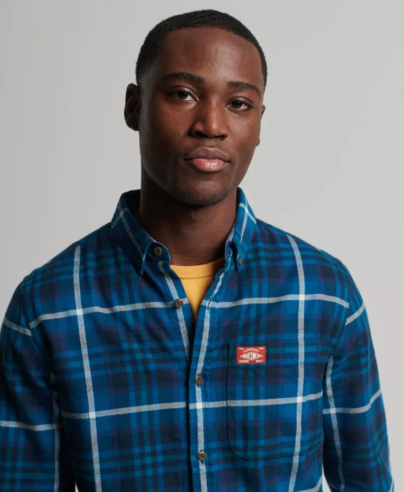 Superdry Organic Cotton Heritage Lumberjack Shirt - Albion Check Blue