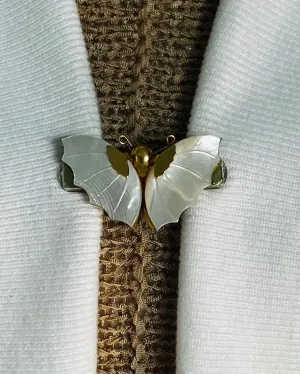 Sweater Clips Abalone Butterfly Cardigan Clasp for Sweater Clip for Sweater Guard Butterfly Brooch Jewelry Birthday Gift for Her by Fabulici
