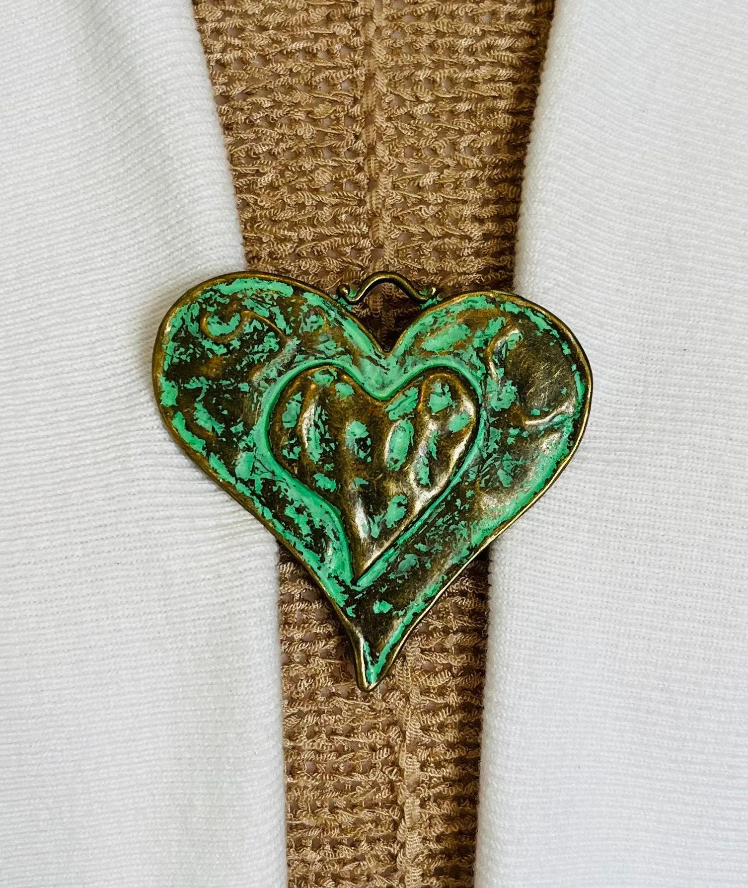 Sweater Clips Patina Heart Sweater Clip Minimalist Cardigan Clasp Sweater Guard Brushed Gold Jewelry Gift Gifts for Her by Fabulici