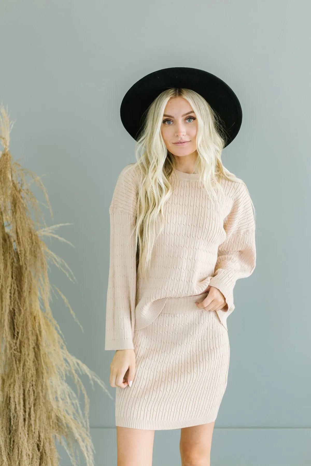 Sweater Skirt Set-Shorter Style