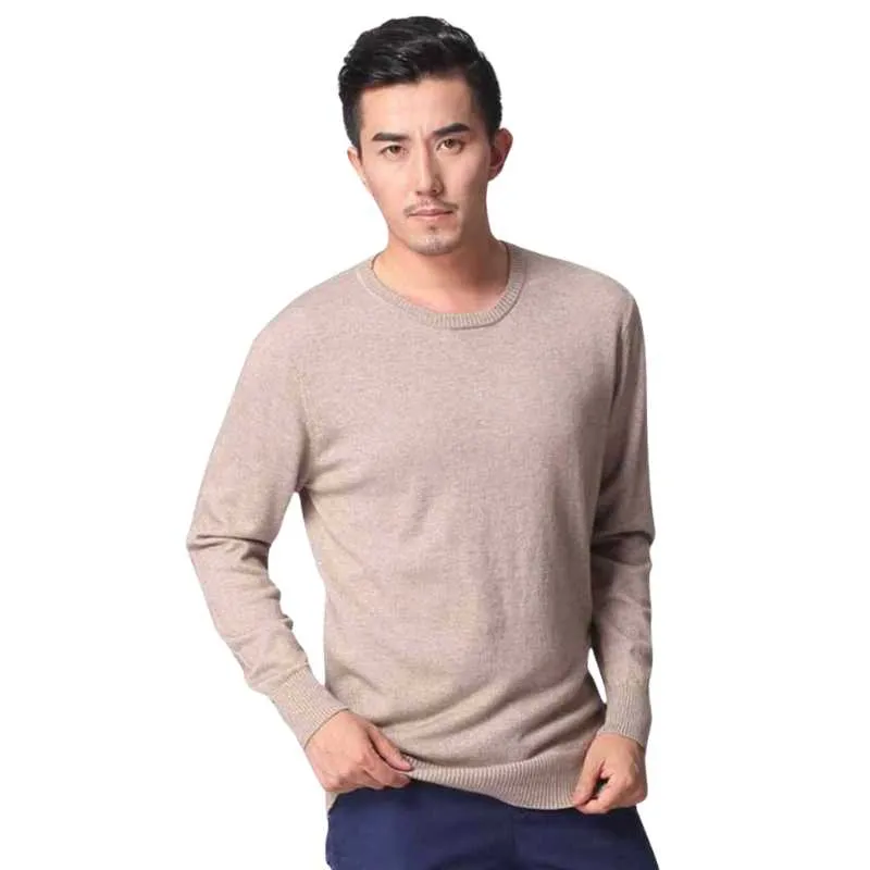 Sweater Solid Colors Cashmere Menswear