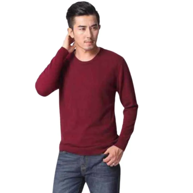 Sweater Solid Colors Cashmere Menswear