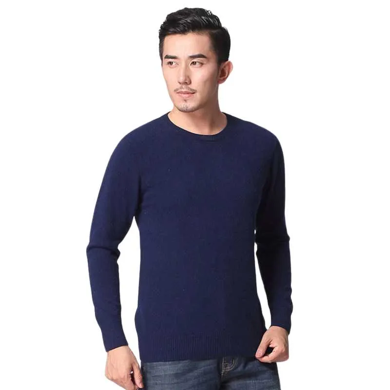 Sweater Solid Colors Cashmere Menswear