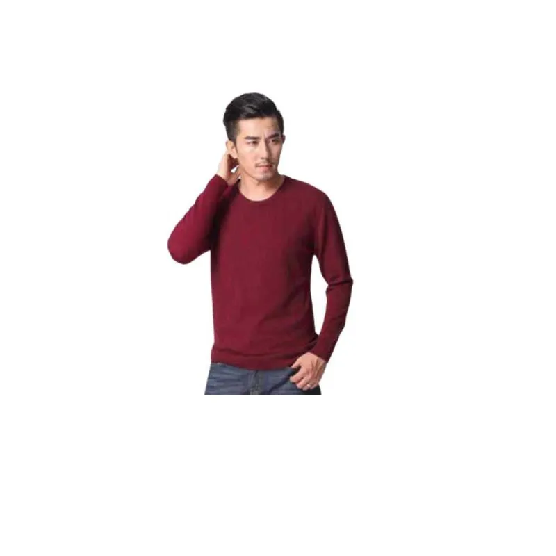 Sweater Solid Colors Cashmere Menswear