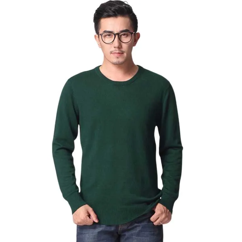 Sweater Solid Colors Cashmere Menswear