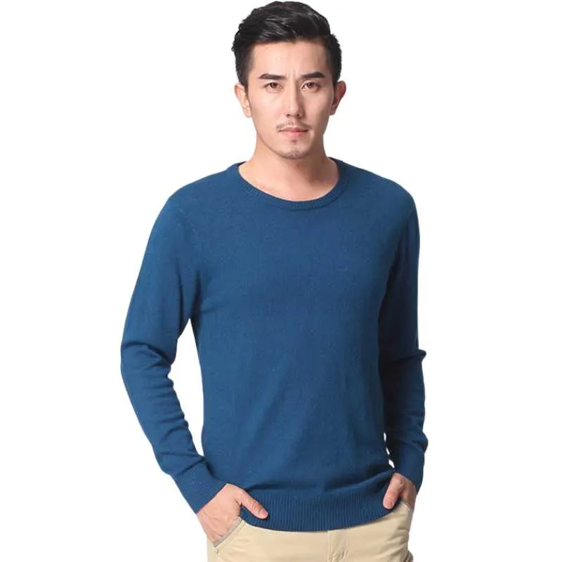 Sweater Solid Colors Cashmere Menswear