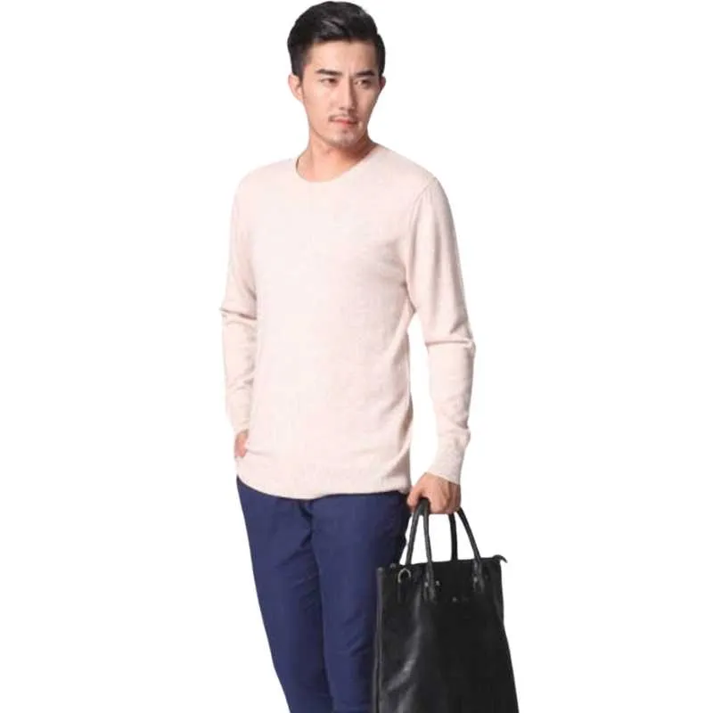 Sweater Solid Colors Cashmere Menswear