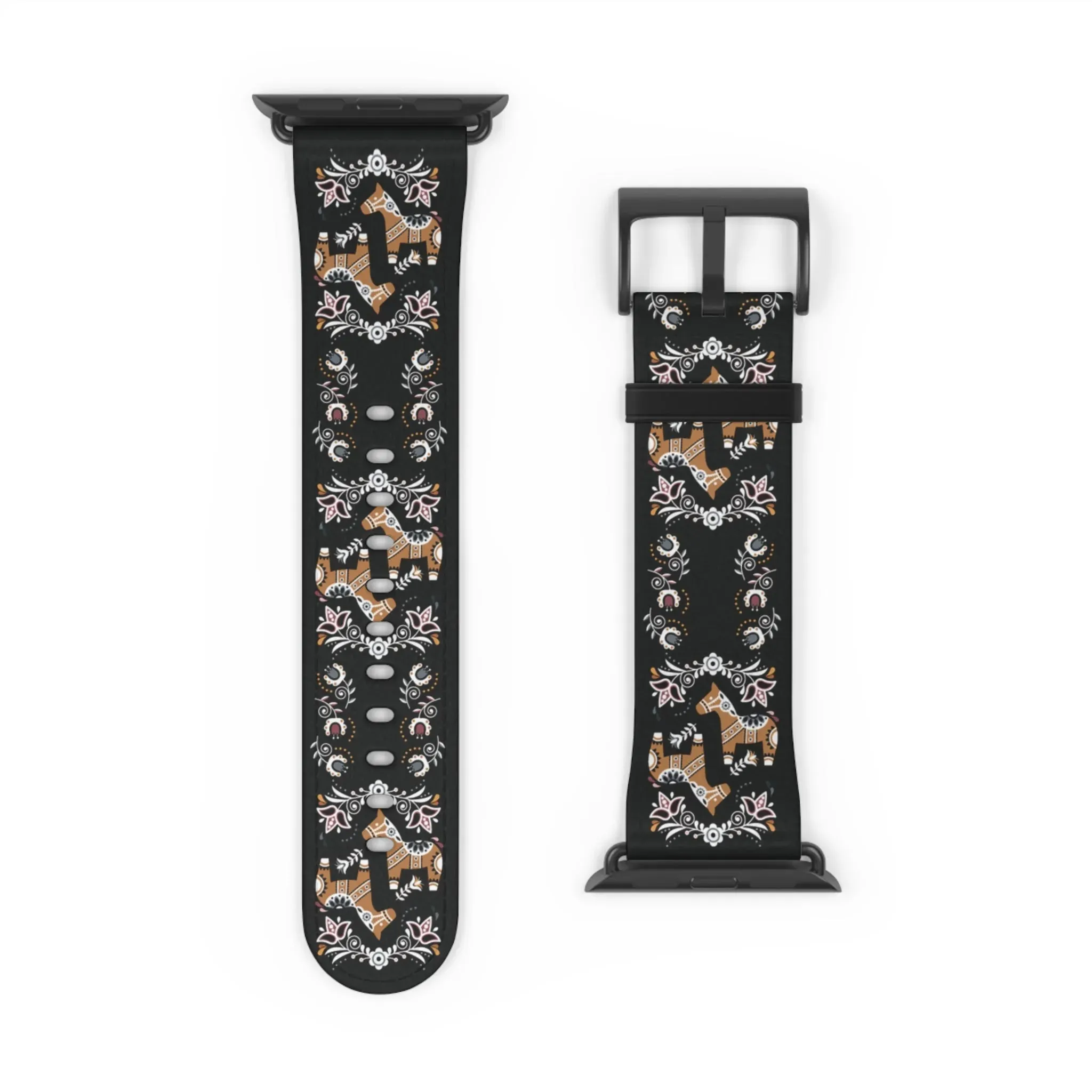 Swedish Dala Horse Watch Band