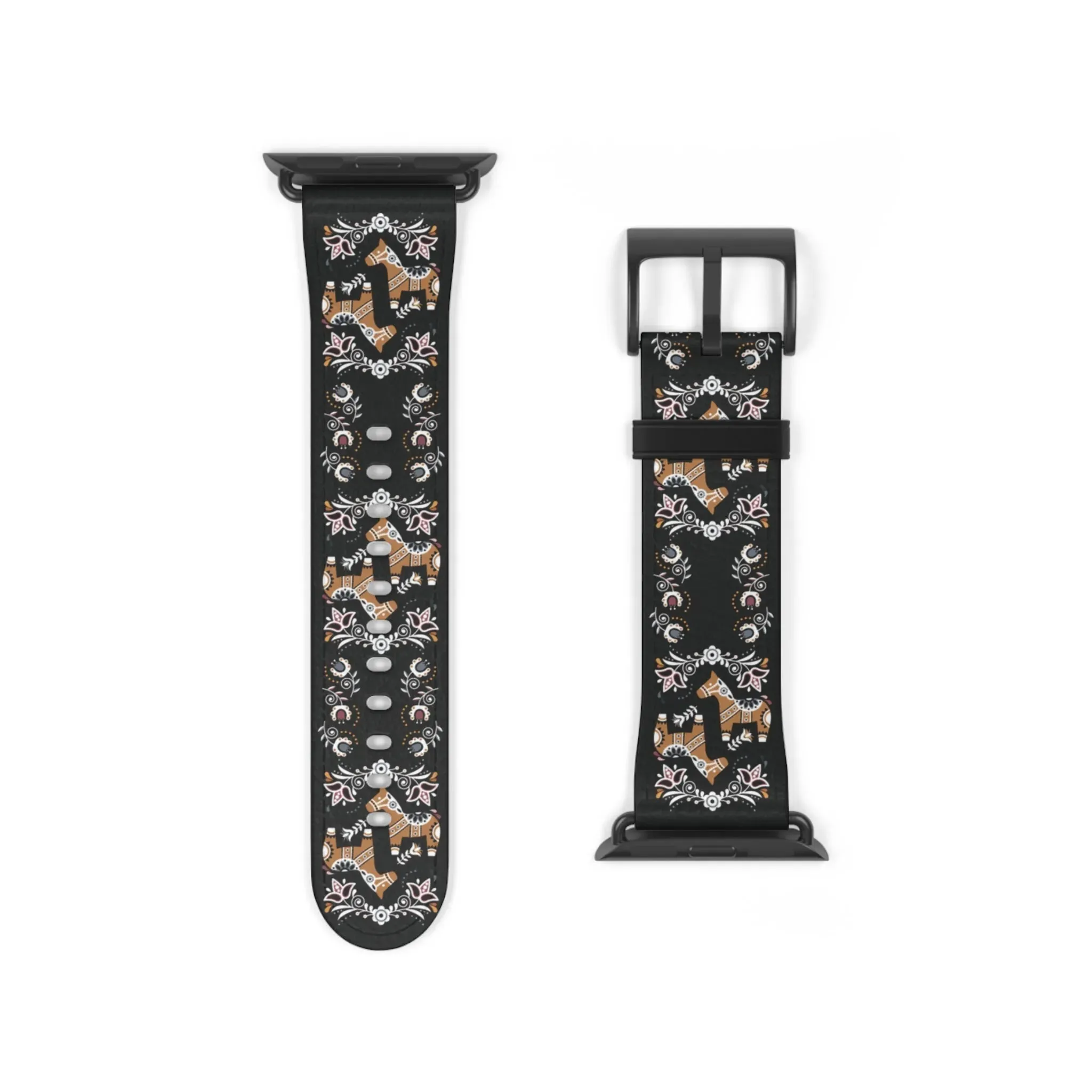Swedish Dala Horse Watch Band