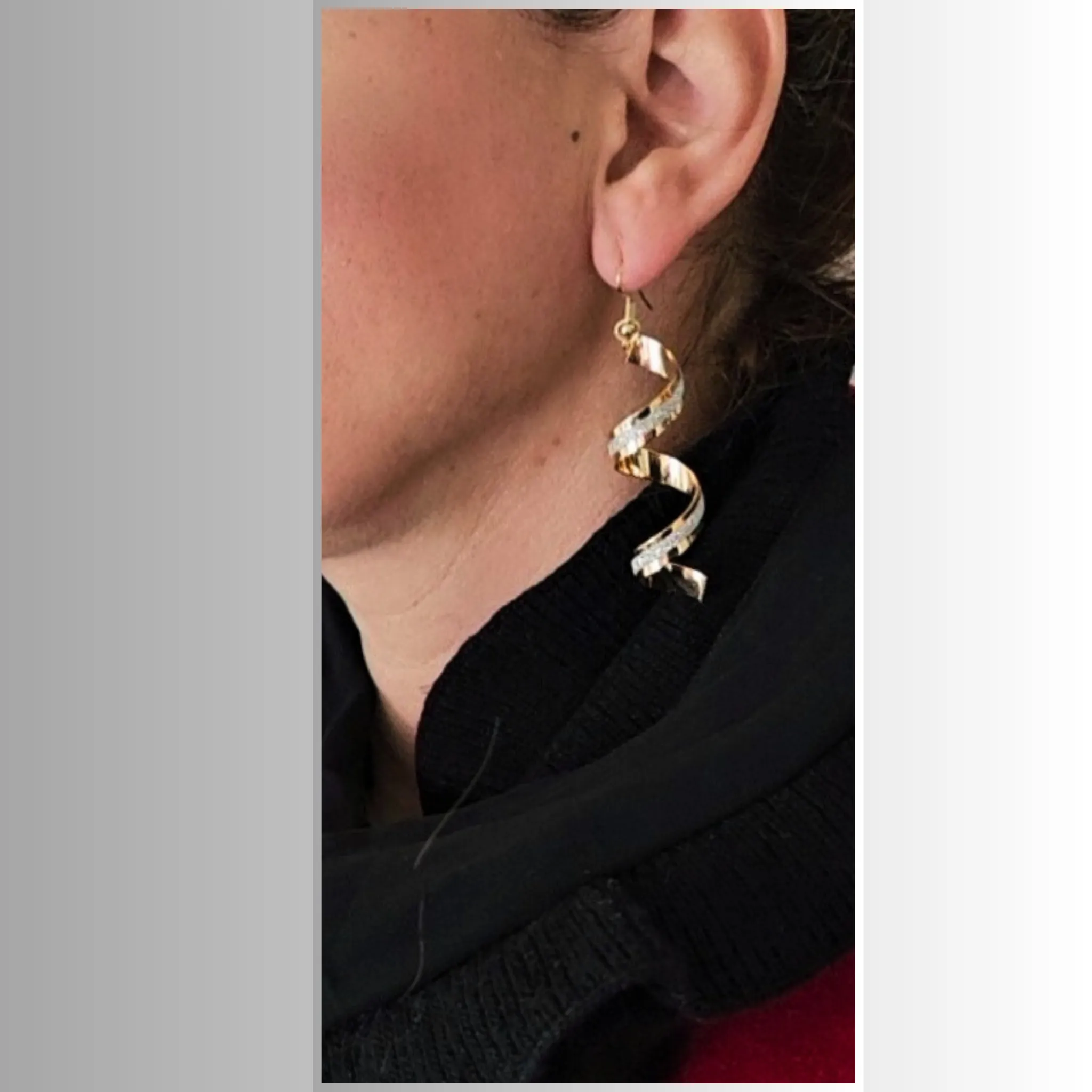Swirl Gold Drop Statement Earrings
