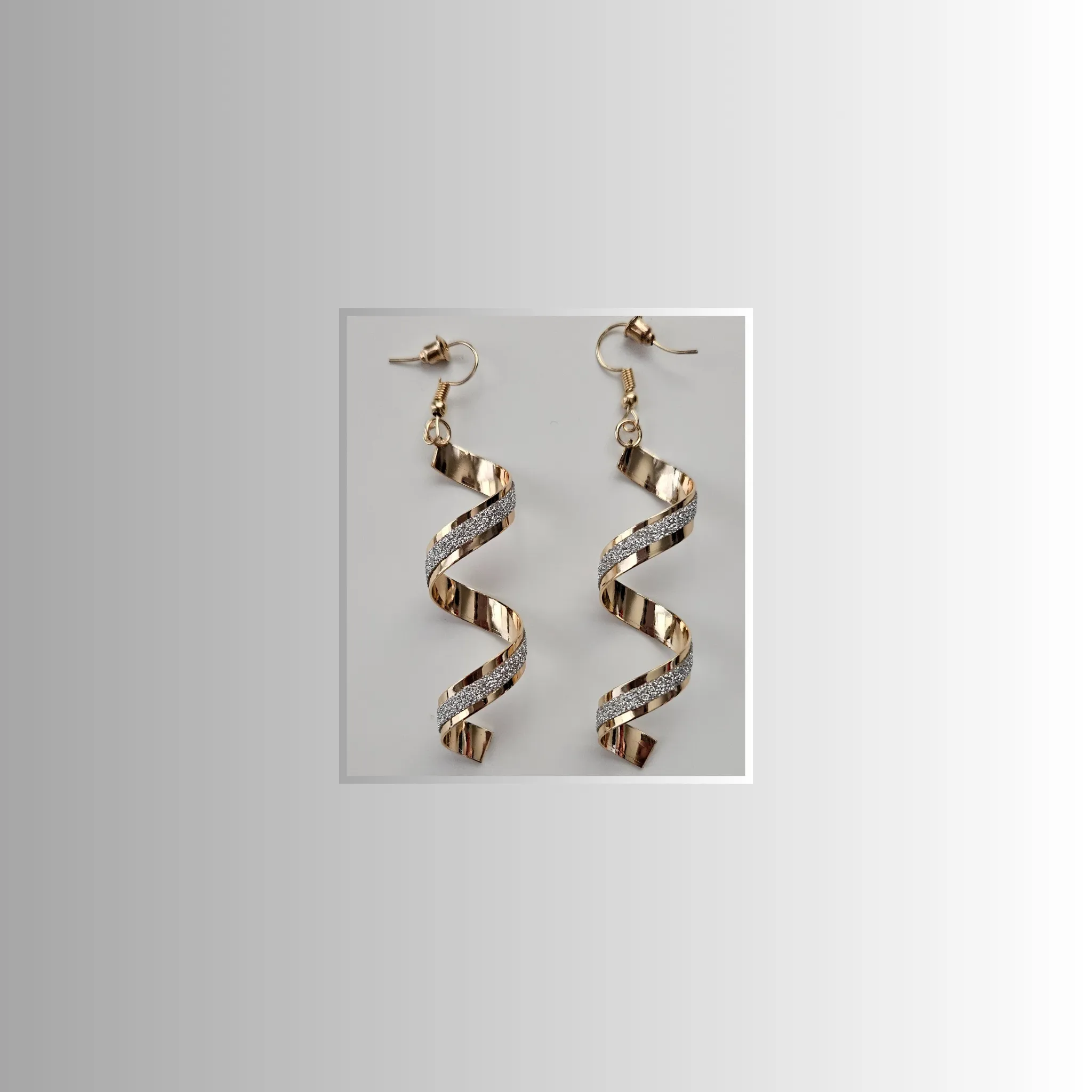 Swirl Gold Drop Statement Earrings