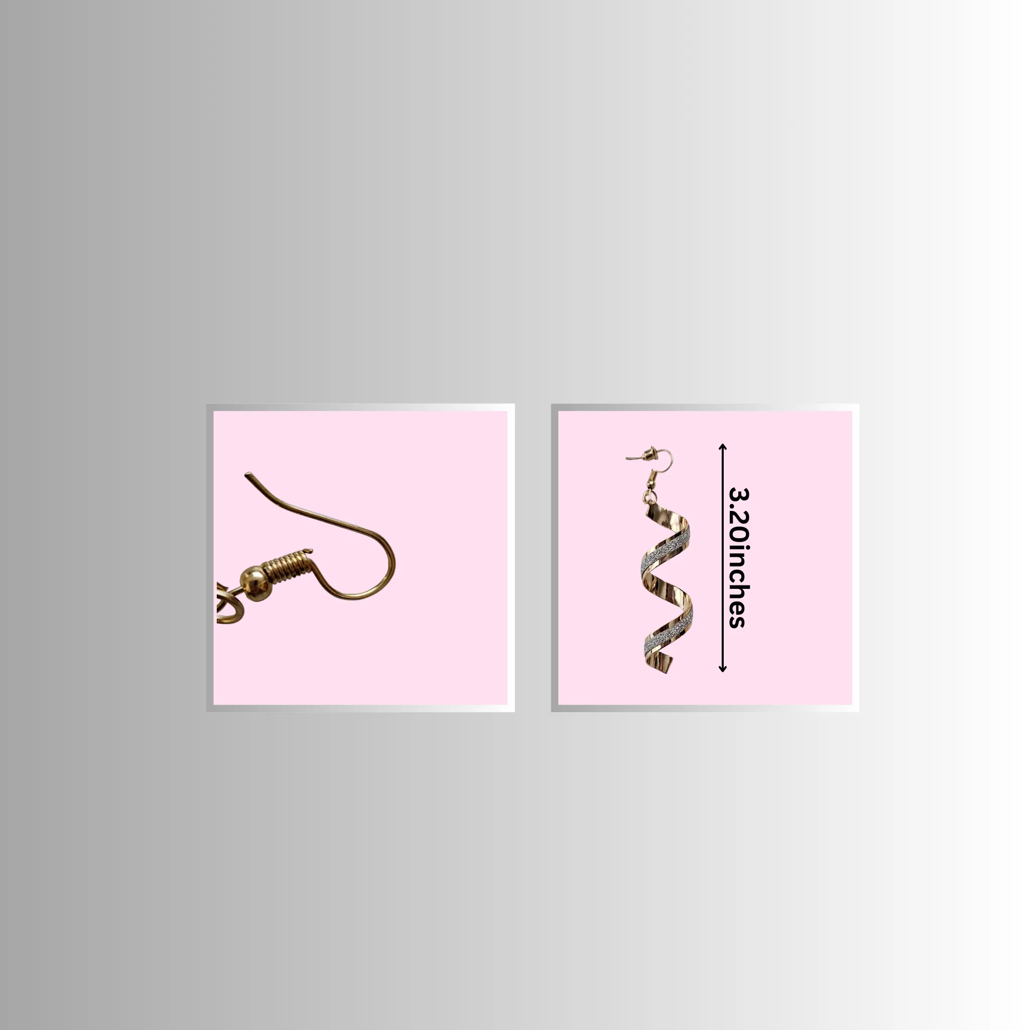 Swirl Gold Drop Statement Earrings