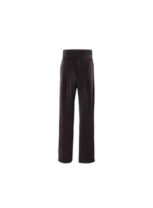 Tailored Black & Dragon Blood Shimmer Trousers