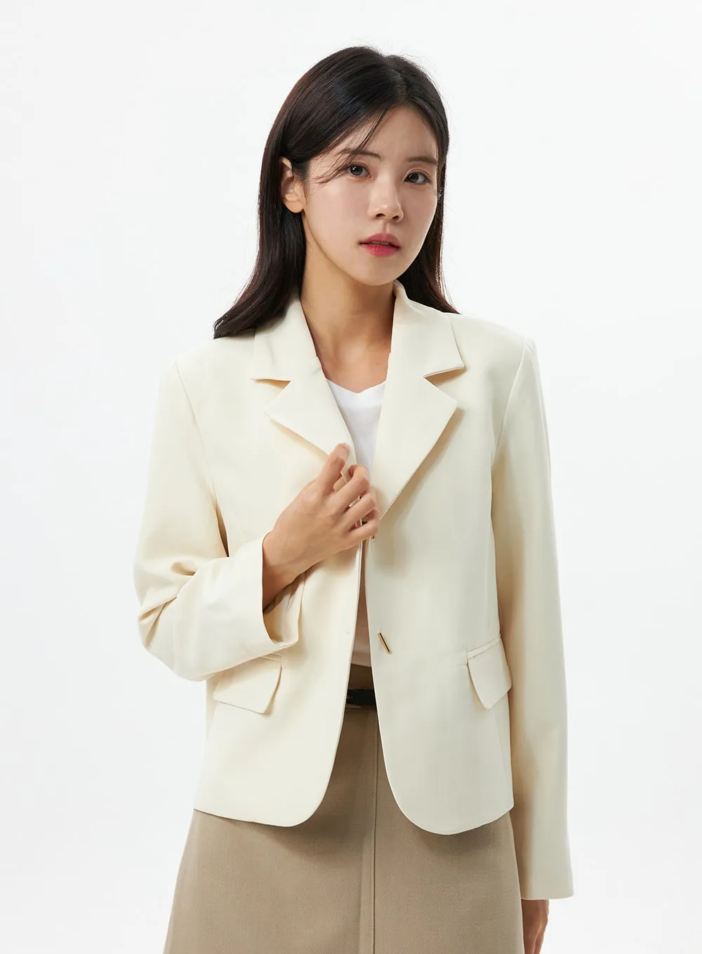 Tailored Blazer with Stick Buttons OS325