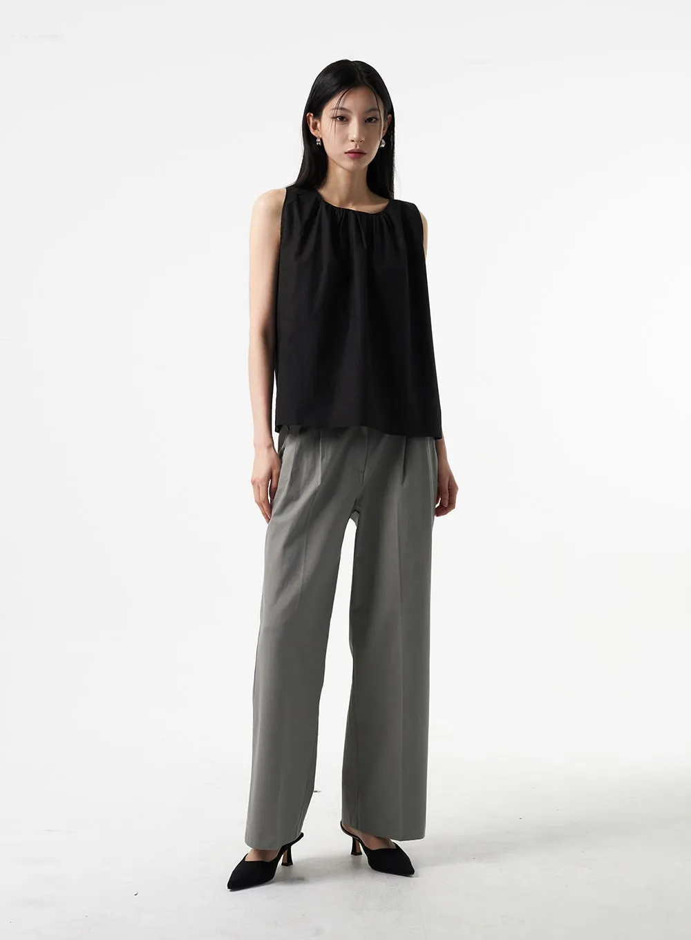 Tailored Cotton Pants IA326