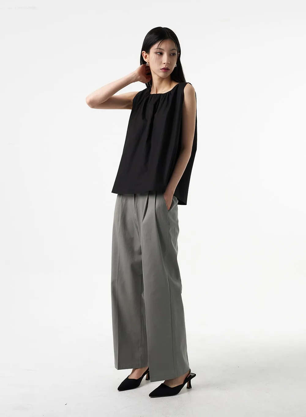 Tailored Cotton Pants IA326