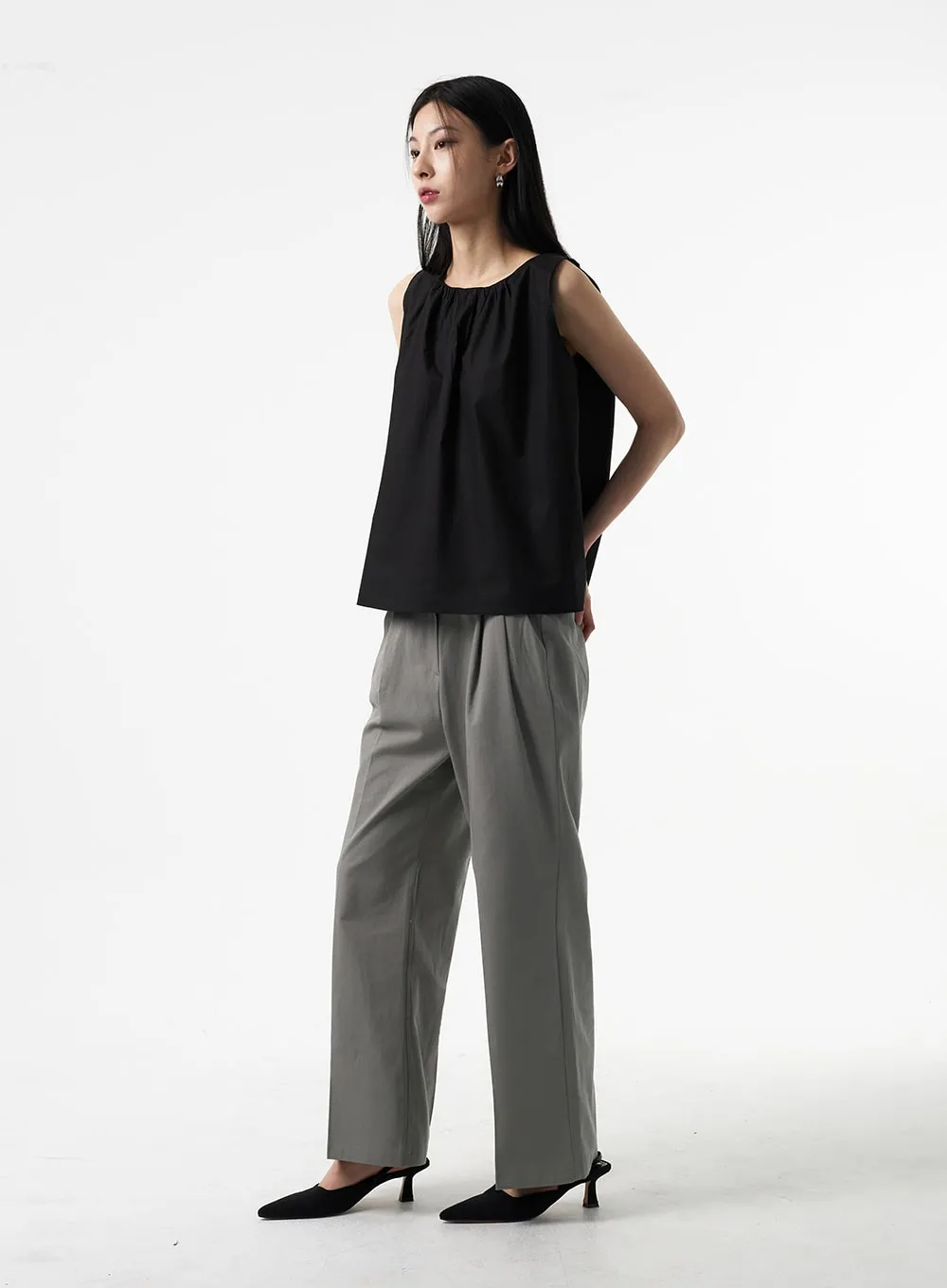 Tailored Cotton Pants IA326