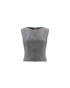 Tailored Summer Check Top