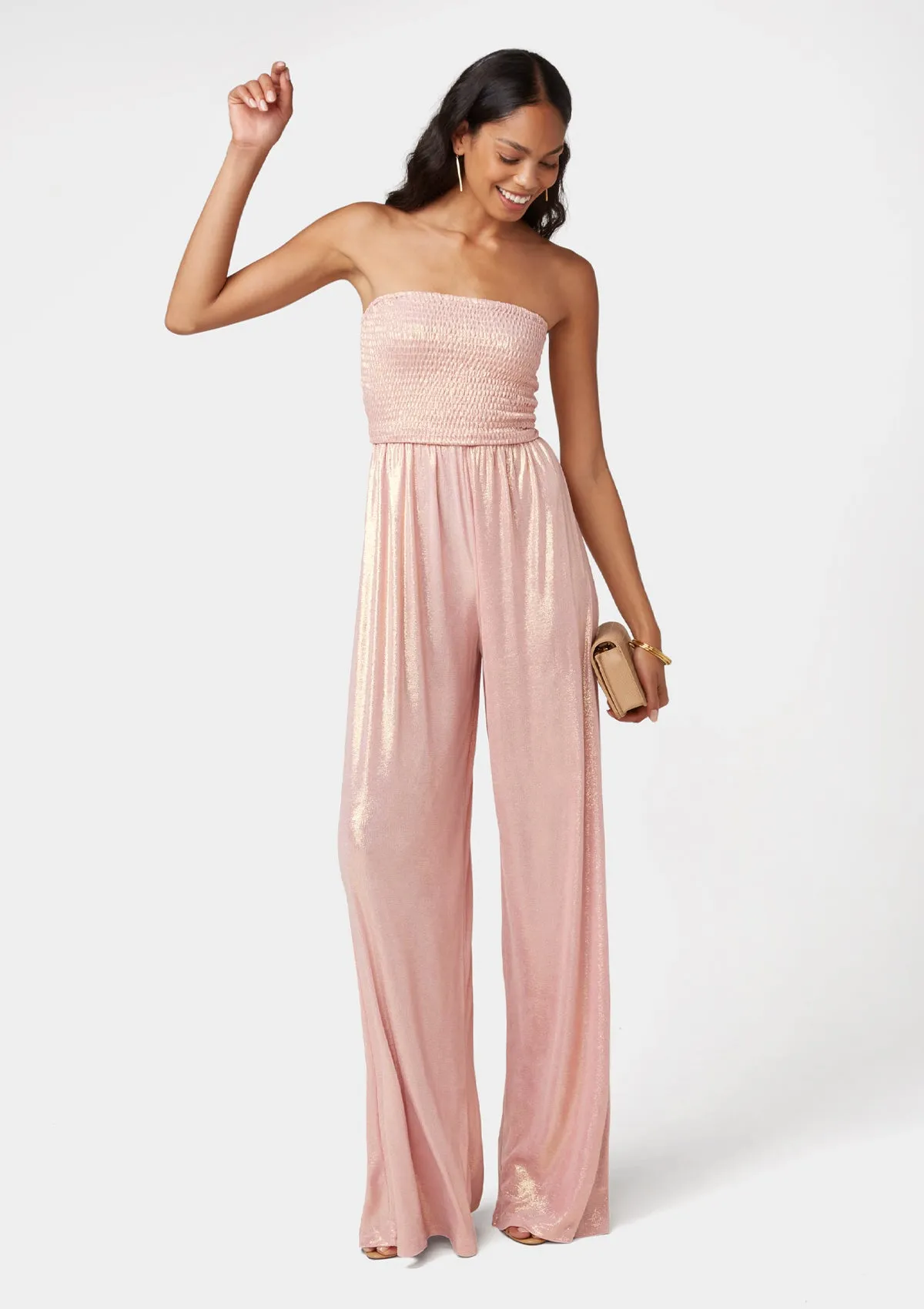 Tall Athena Strapless Flowy Jumpsuit