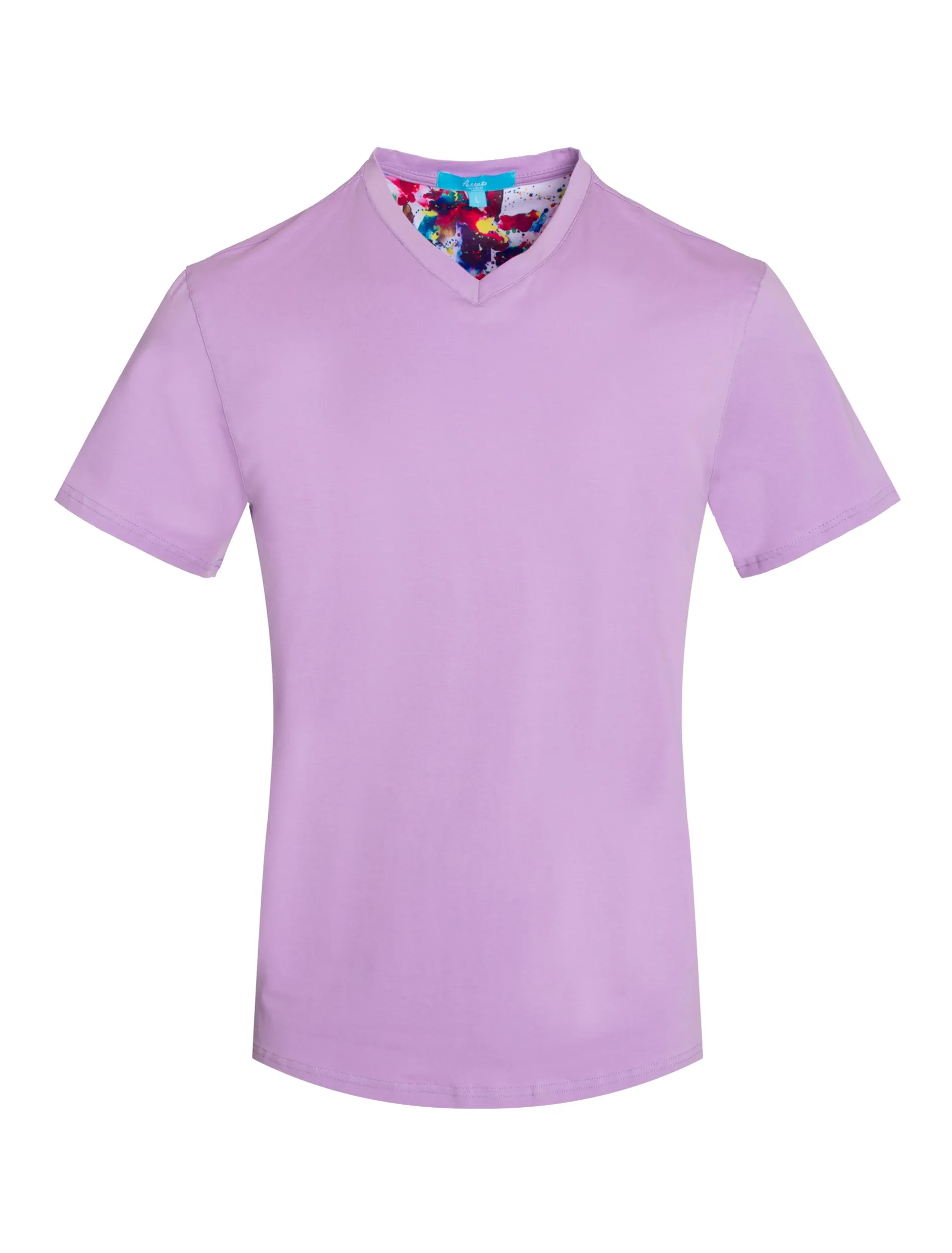 Tee in V neck style, Lilac