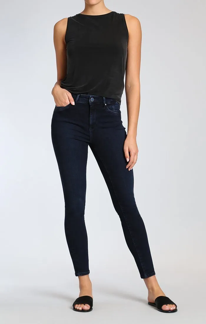 TESS SUPER SKINNY IN INK BRUSHED INDIGO MOVE