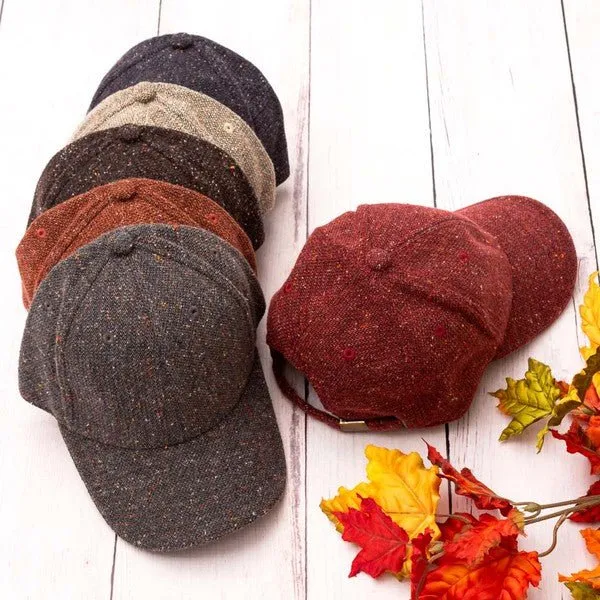 Texture Trends  Baseball Tweed Caps