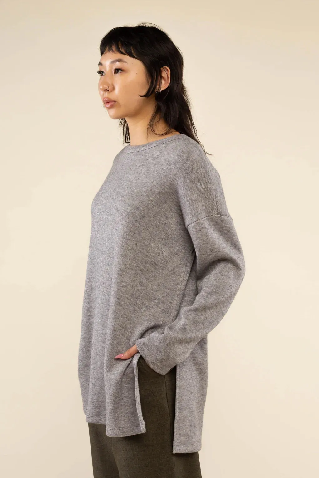 The Gia Tunic Top by NLT - Grey - PLUS