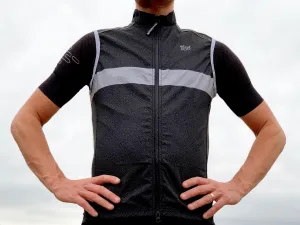 THE GREY STRIPE GILET BLACK