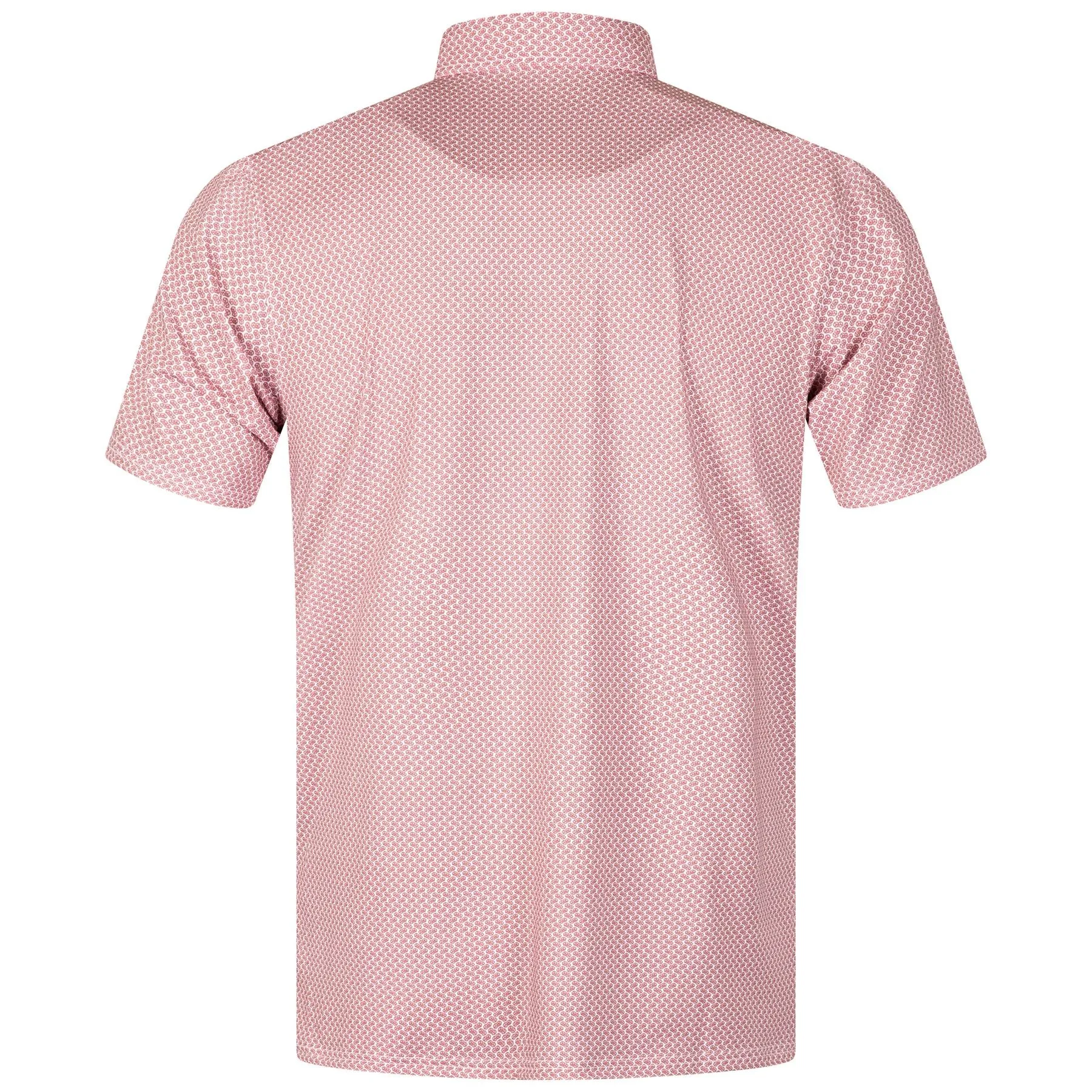 The Sanders Printed Polo White/Port - AW23