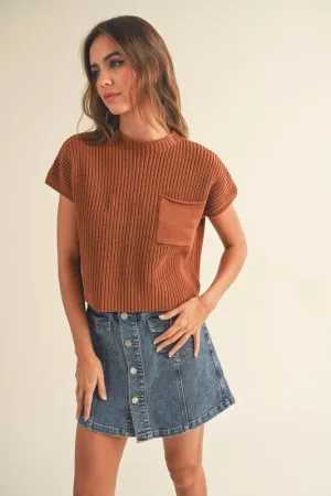 Toffee Sweater Knit Top