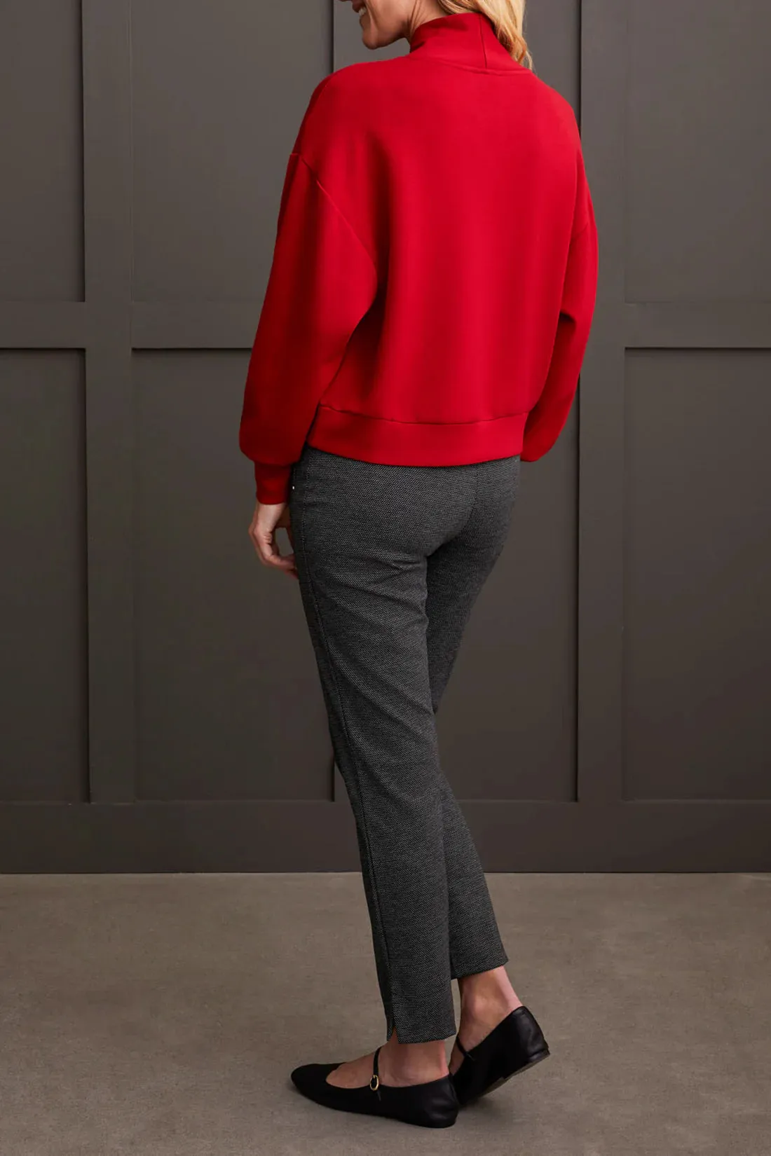 Tribal Dolman Top W/Zipper | Scarlet