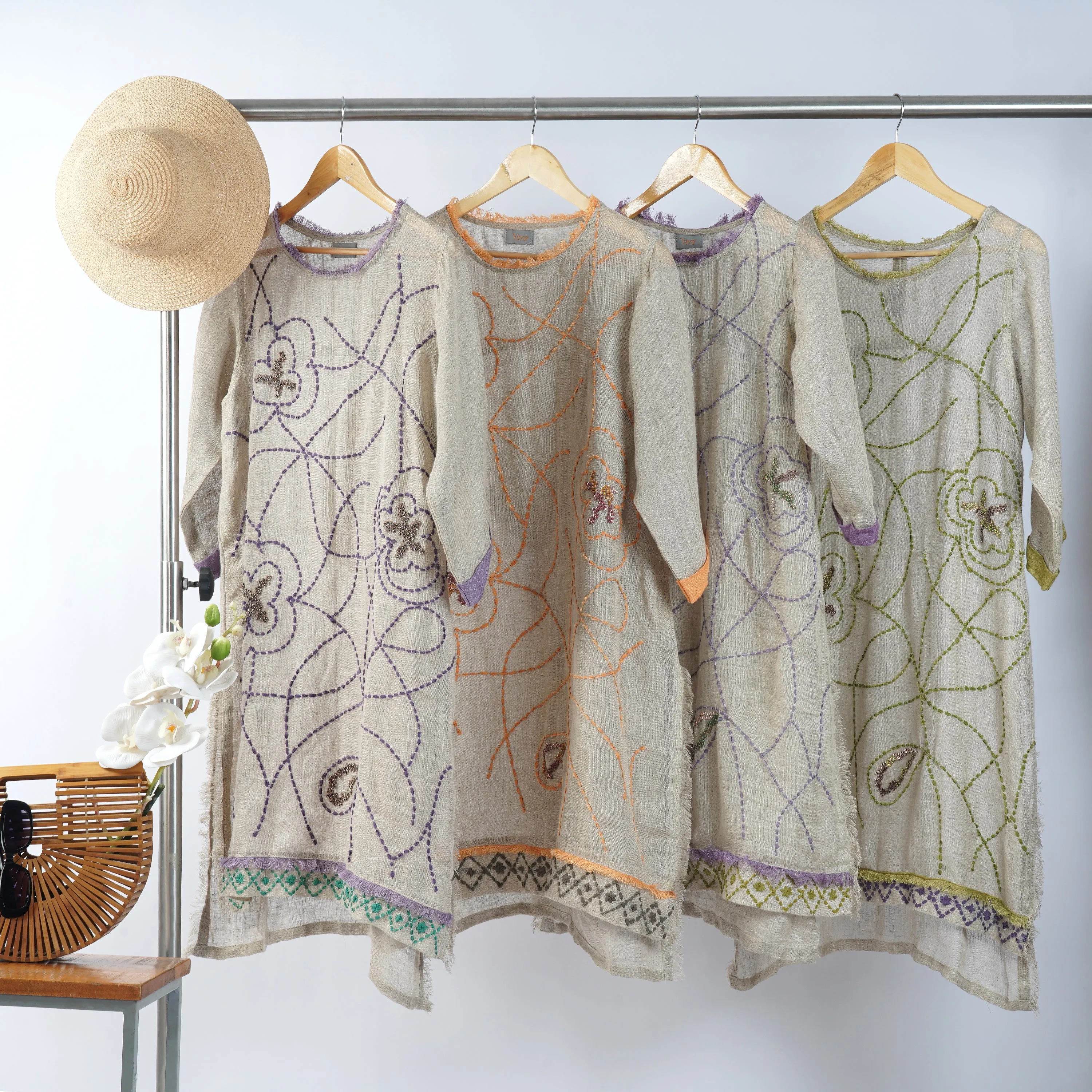Tunic with Fabric Jaal Embroidery