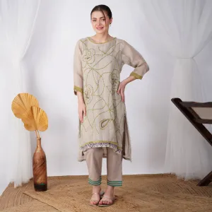 Tunic with Fabric Jaal Embroidery