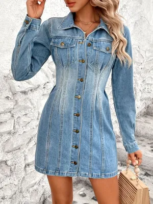 Urban Chic Long Sleeve Denim Dresses for Women