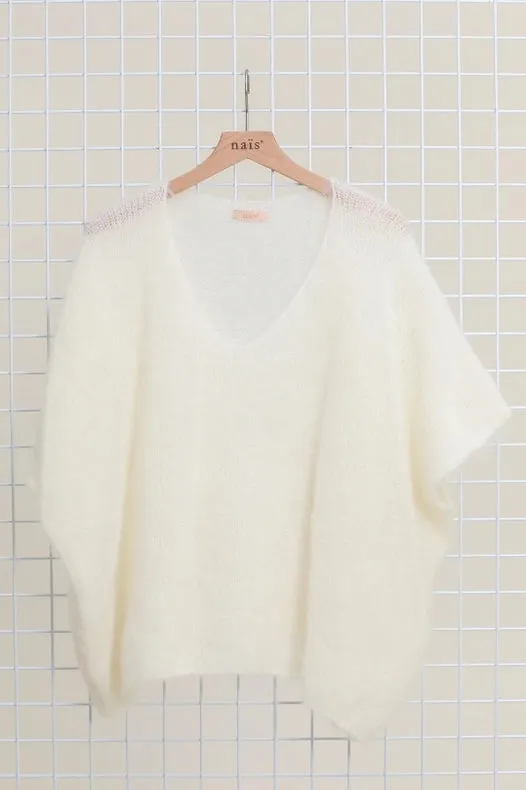 V-Neck Poncho Sweater