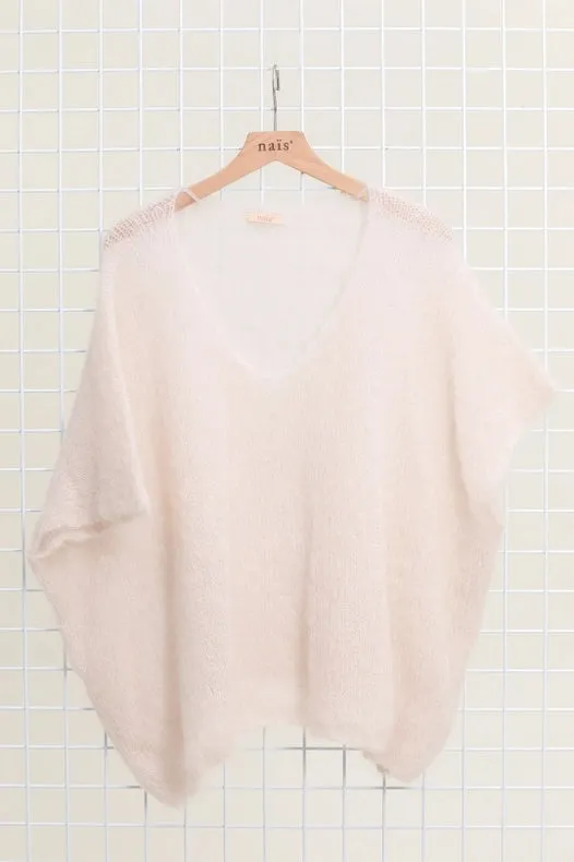V-Neck Poncho Sweater
