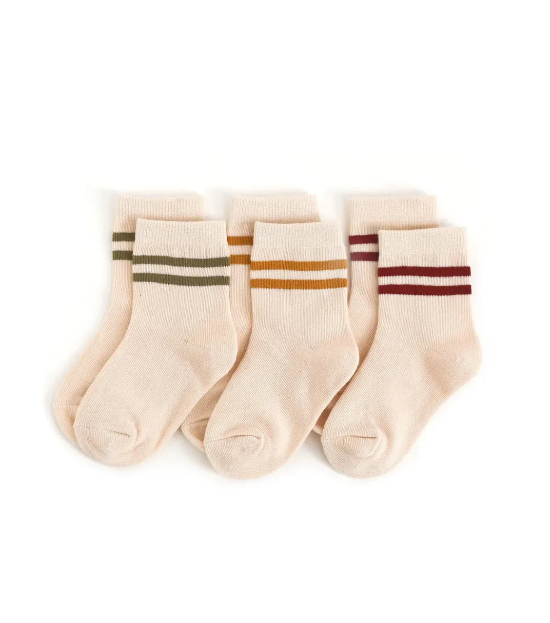 Vanilla Striped Midi Sock 3-pack