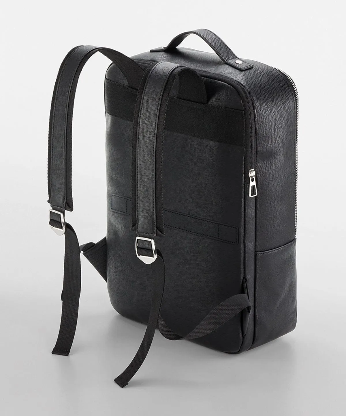 Vegan Leather Tailored Luxe Recycled PU Backpack | Black