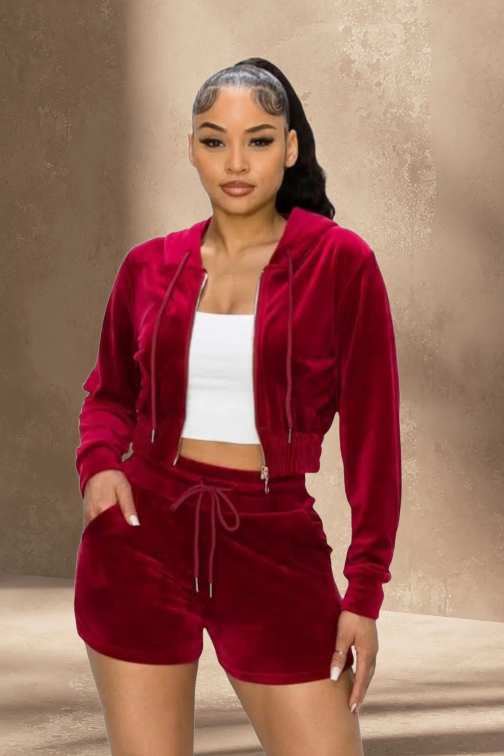 Velvet 2 Piece Short Set