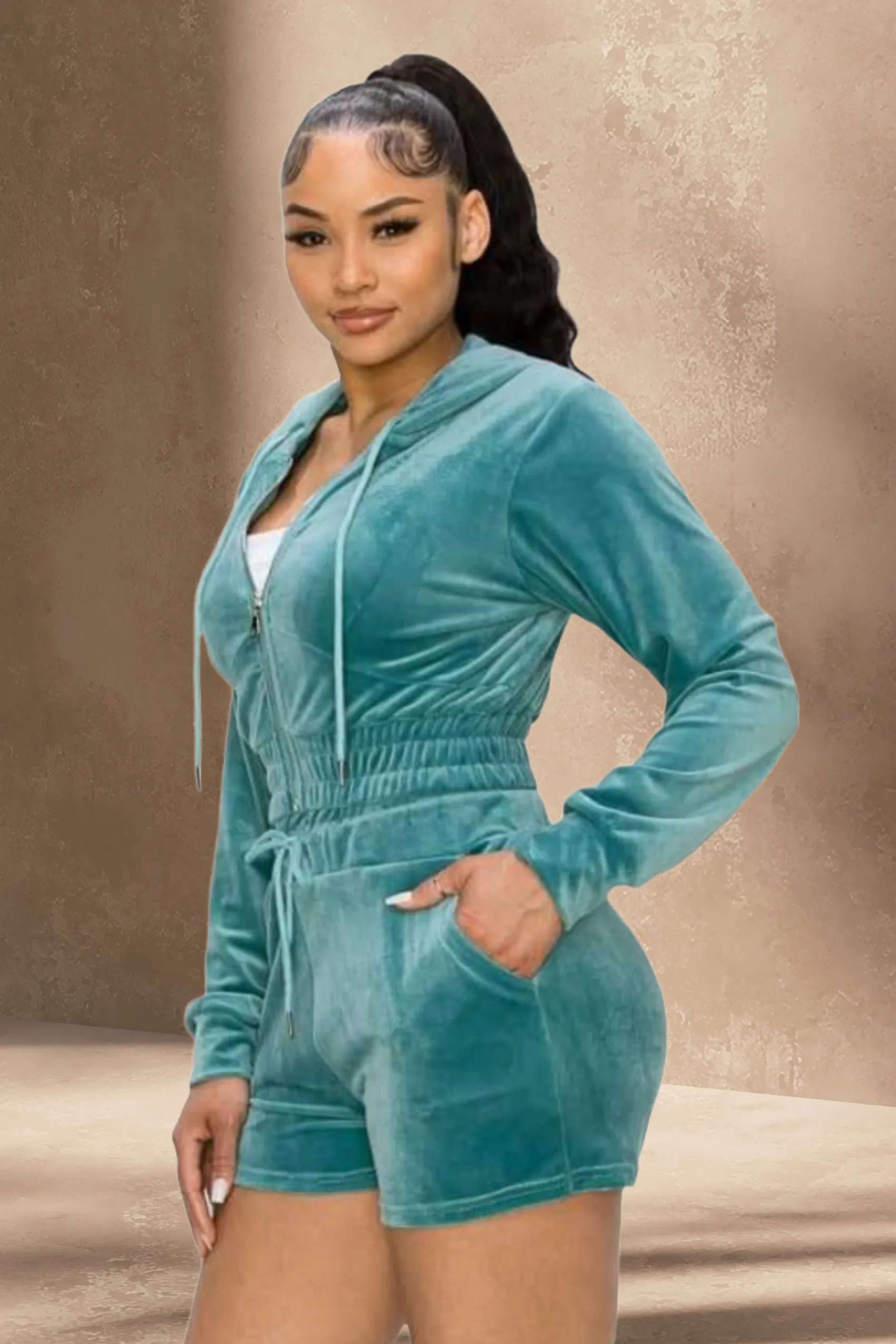 Velvet 2 Piece Short Set
