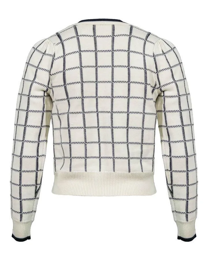 Veronica Beard Adaire Check Cardigan